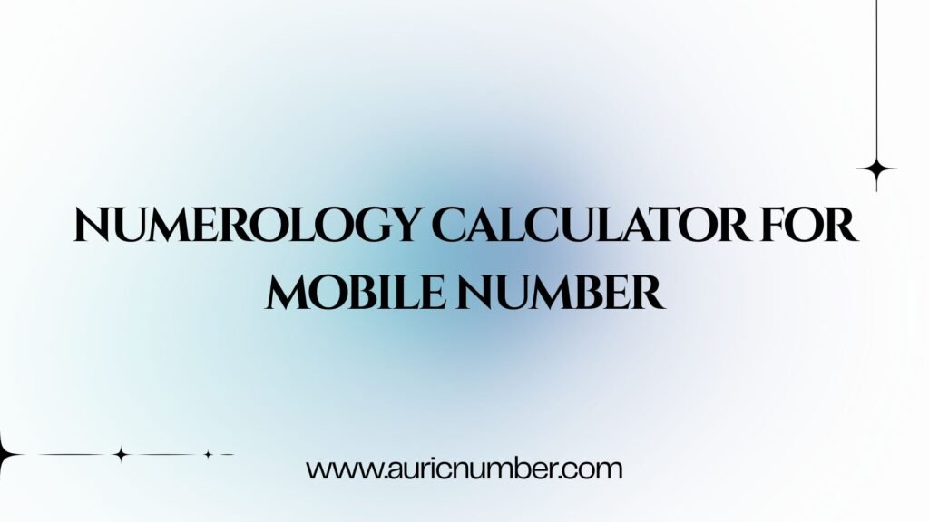 Numerology calculator for mobile number showing lucky SIM result
