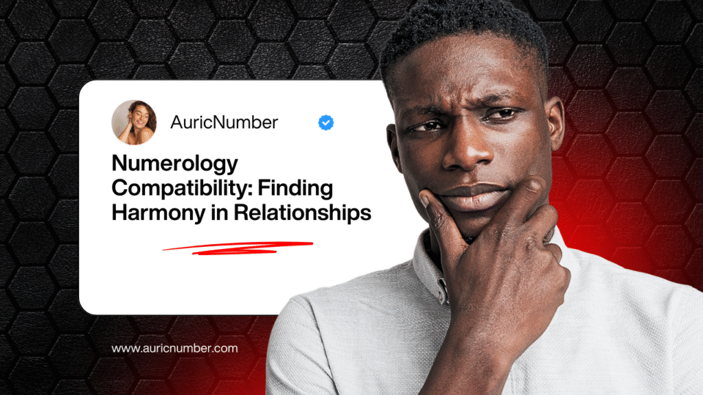 Numerology compatibility chart showing relationship harmony