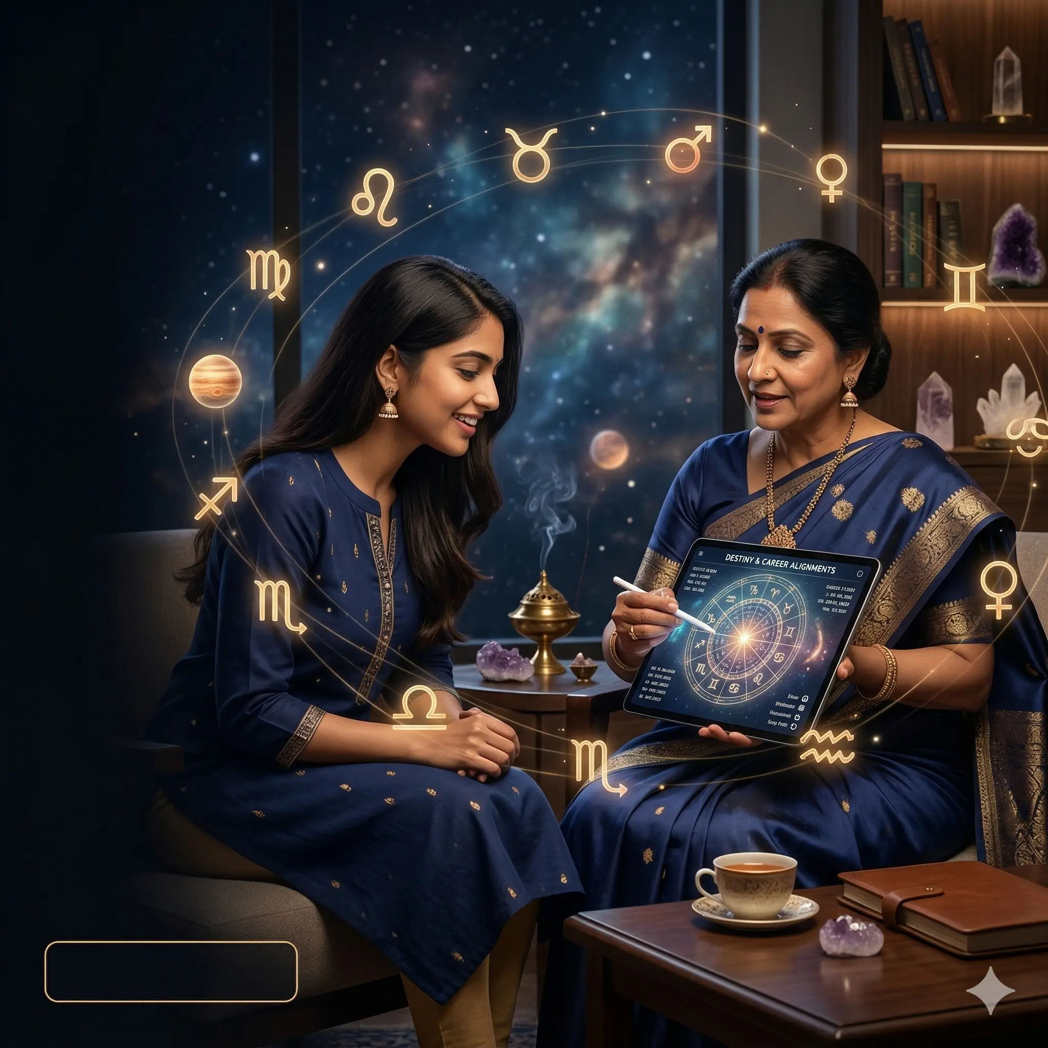 Indian astrologer giving personal astrology consultation with horoscope analysis and life guidance
