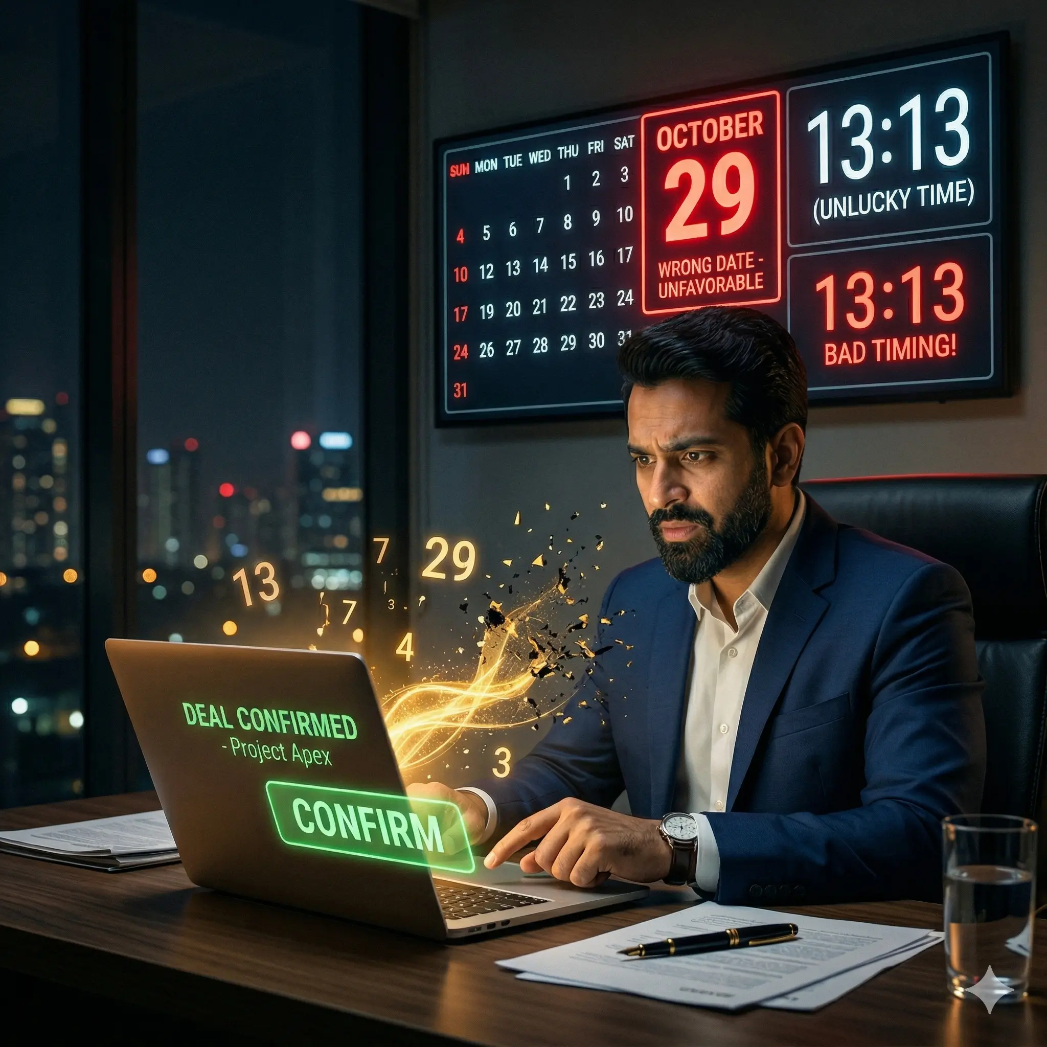 Right decision but wrong timing concept showing numerology imbalance and failed outcome