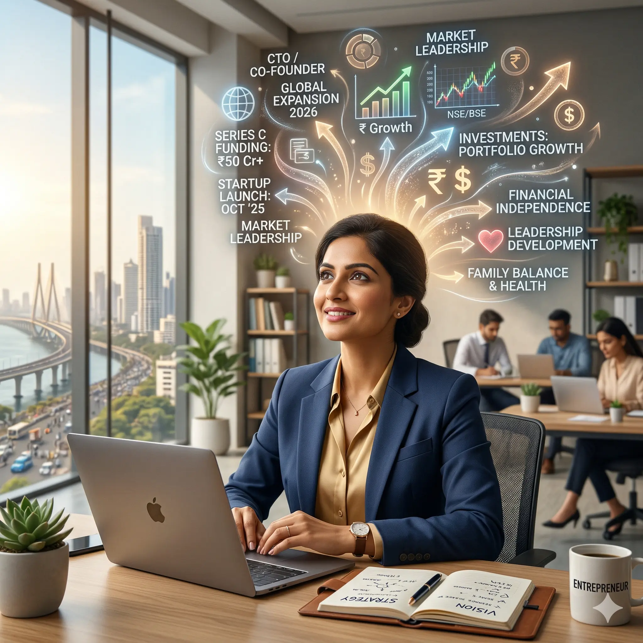 Indian entrepreneur planning career and financial decisions using numerology yearly planner 2026 for right timing