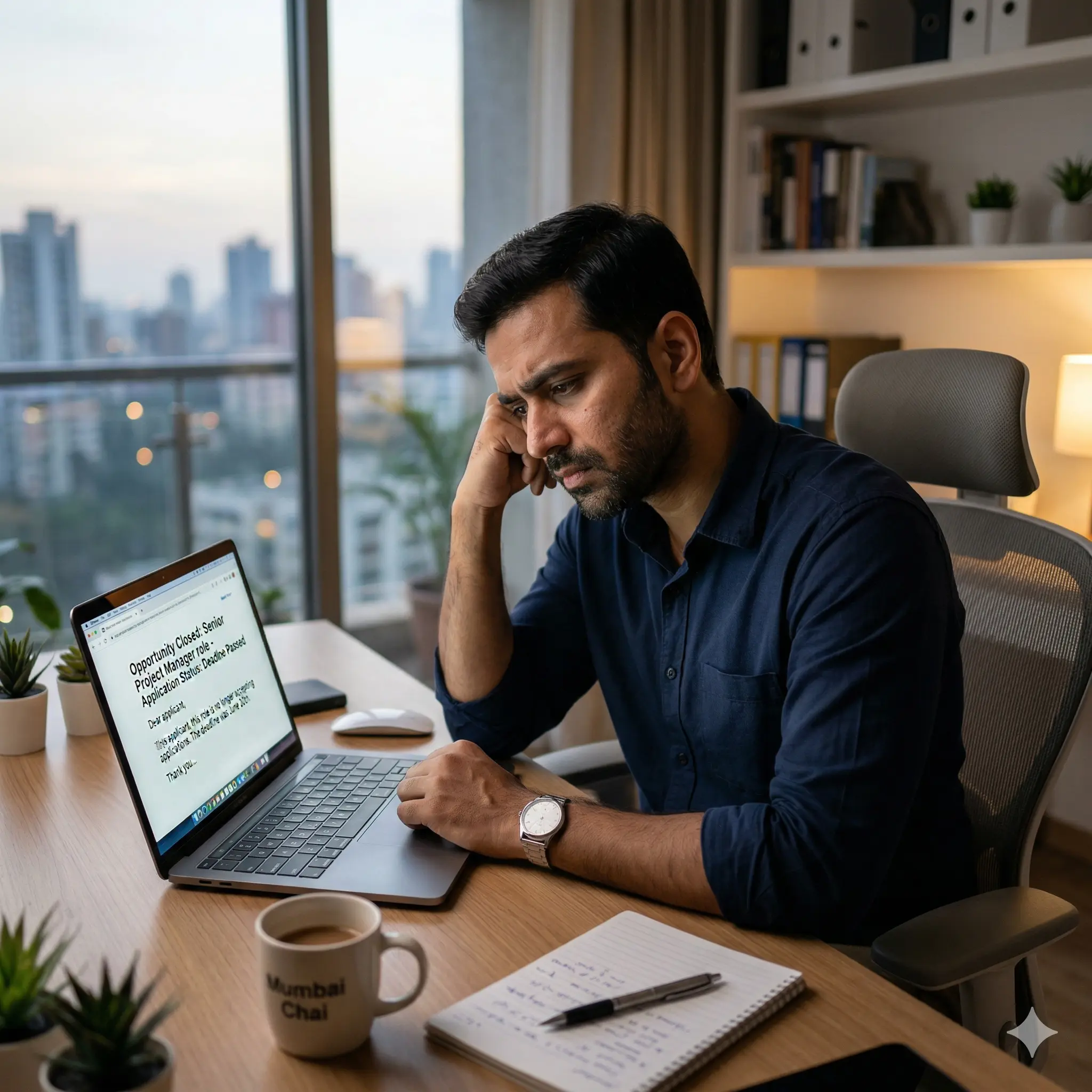 Indian professional missing important opportunity due to lack of planning and wrong timing