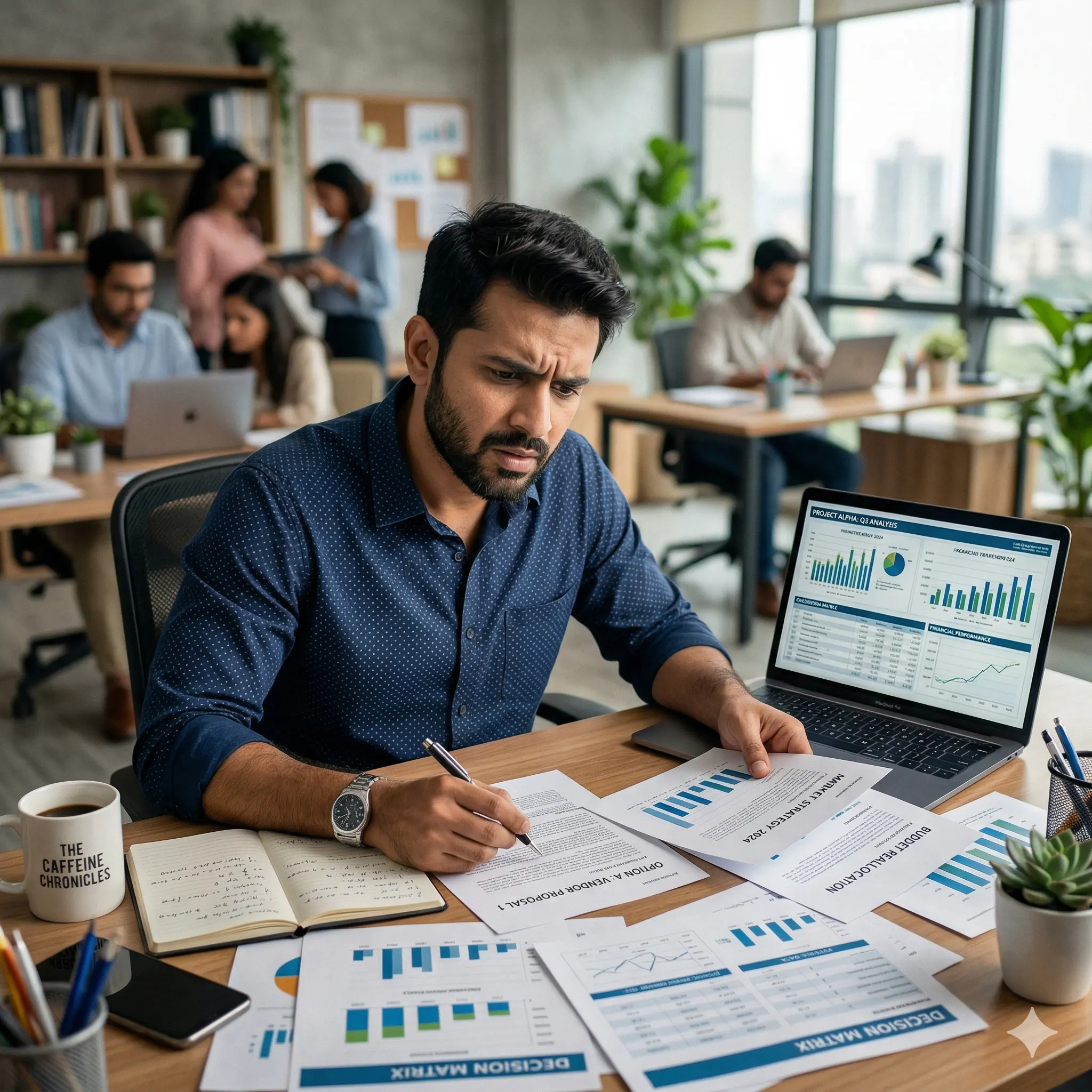 Indian professional confused while making wrong decisions due to poor timing without numerology planning