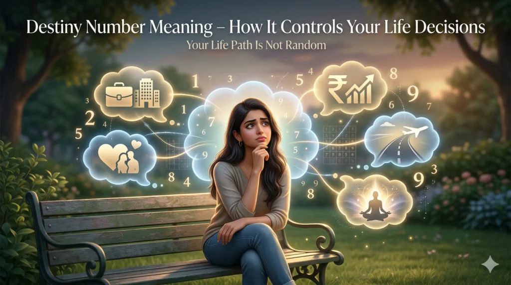 destiny number meaning chart showing life decisions influence