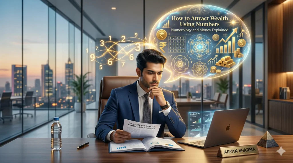 numerology and money chart showing wealth attracting numbers