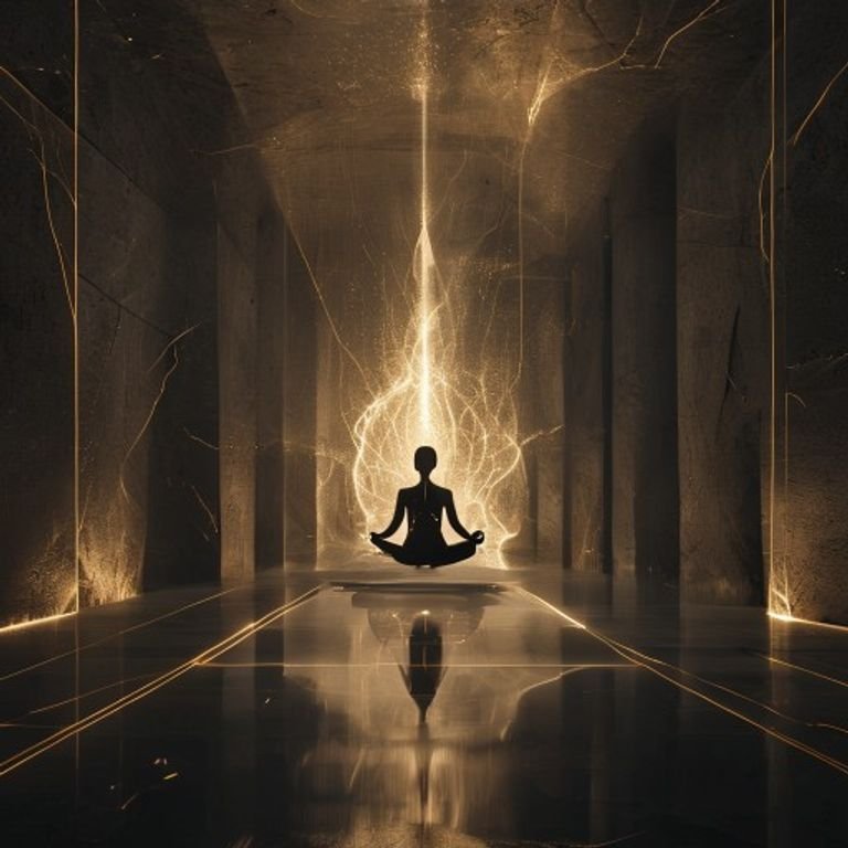 A glowing silhouette representing Master Number 11 Anxiety and frequency.
