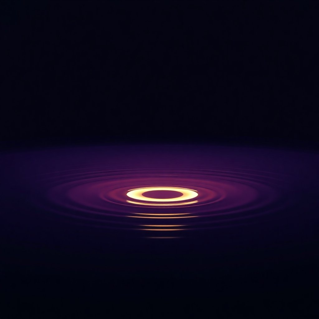 A glowing crescent moon submerged in dark water representing 8th House Moon.